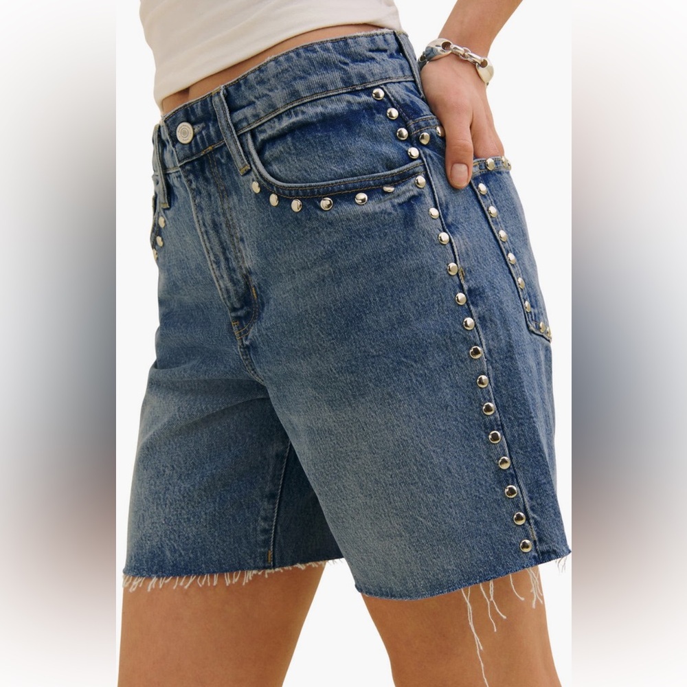 Reformation Raye relaxed cutoff shorts